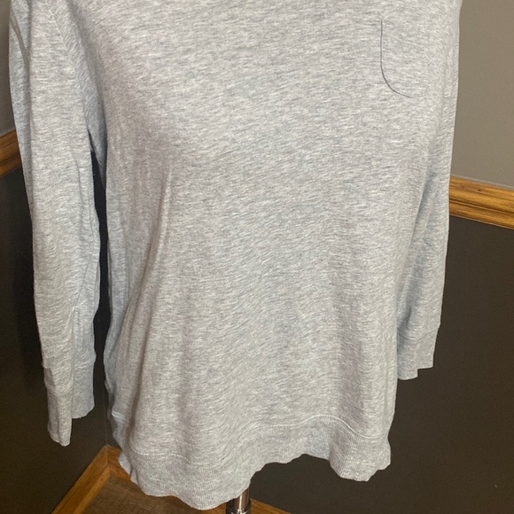 GAP body soft cozy gray shirt with 3/4 sleeves size L - Picture 3 of 7